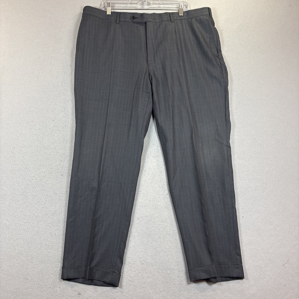 Ermenegildo Zegna Gray Pleated Lyocell Trousers Made in Italy Mens 42x30